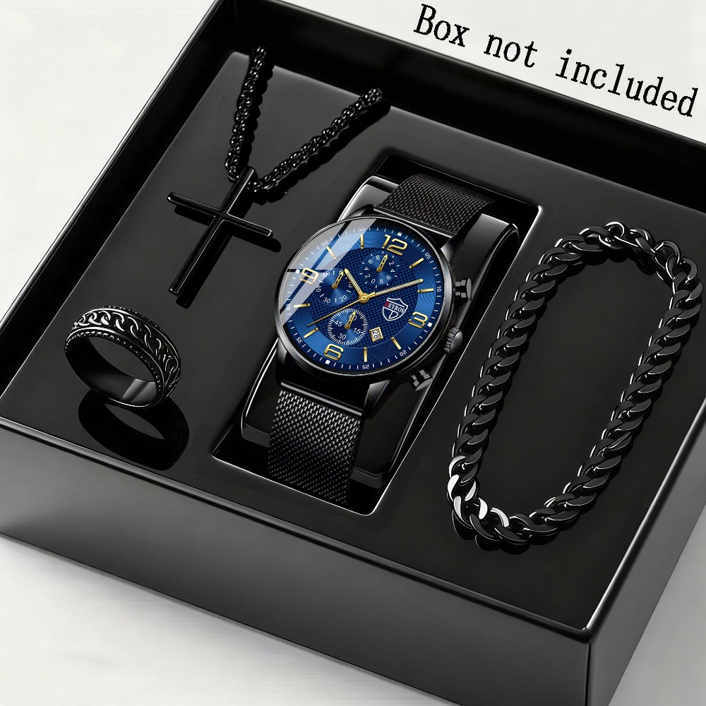 4pcs/set Men'S Elegant Quartz  - đánh giá và giá Men Accessories Elegant
