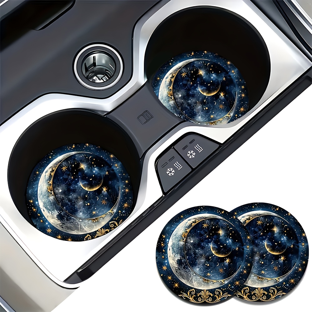 2pcs Starry Night Moon Car Cup - đánh giá và giá Men Accessories Elegant