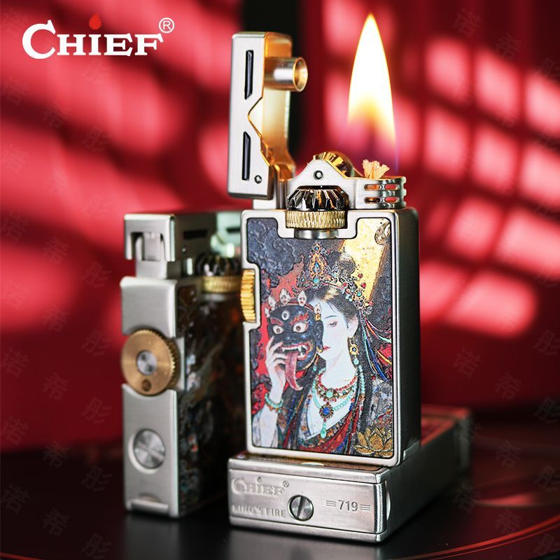 Retro Windproof CHIEF Lighter  - đánh giá và giá Men Accessories Elegant