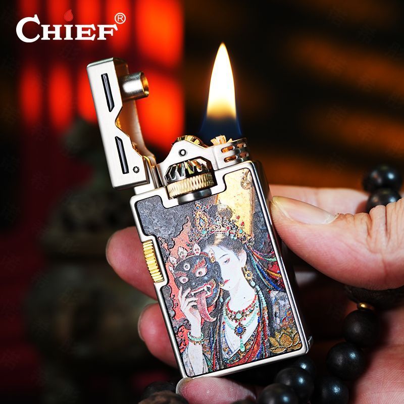 Retro Windproof CHIEF Lighter  - đánh giá và giá Men Accessories Elegant