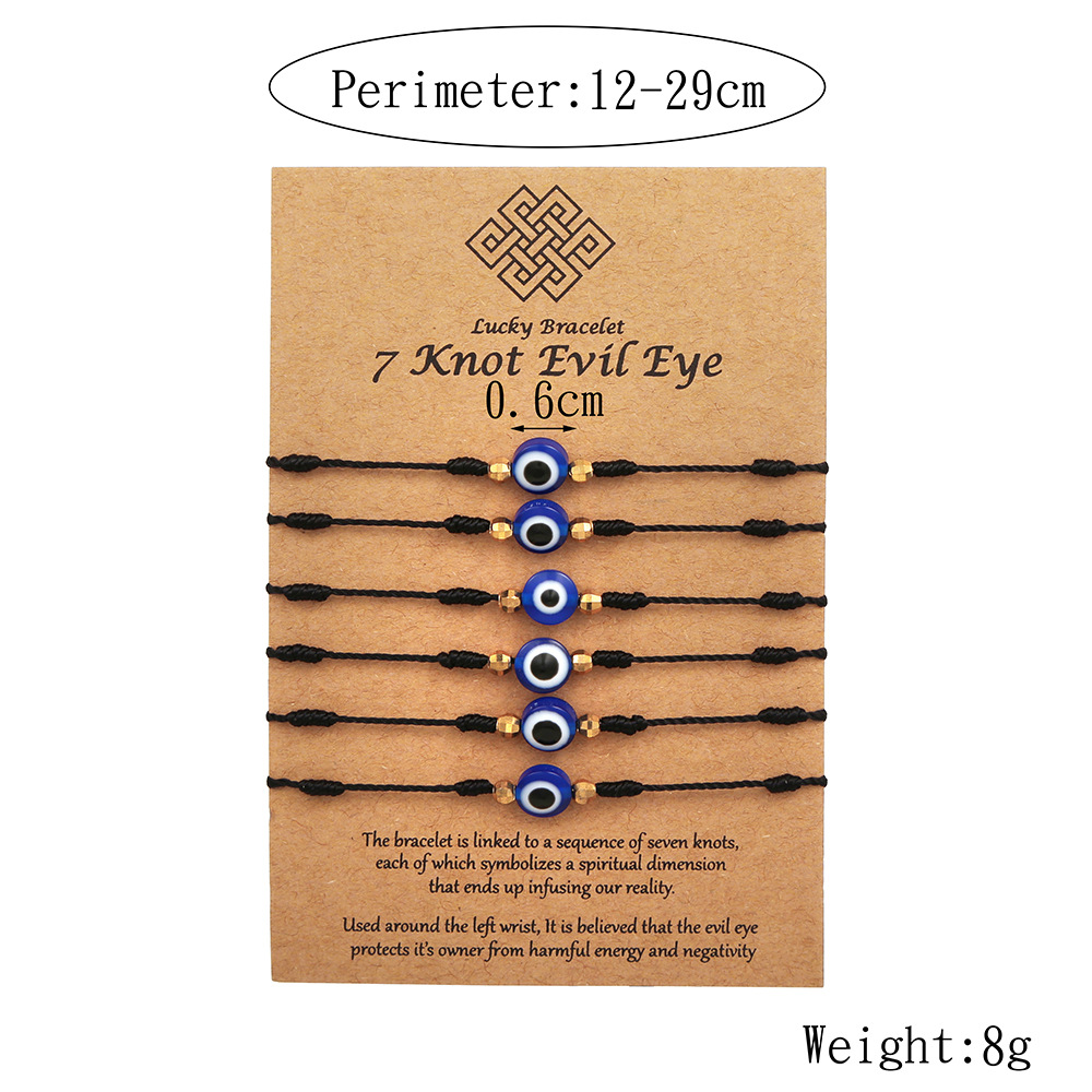 6Pcs Blue Evil Eye Bracelets S - đánh giá và giá Men Accessories Evil Eye