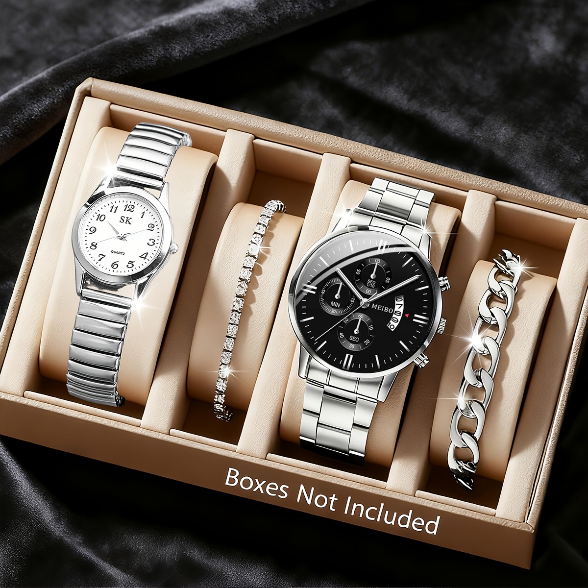 4PCS Fashion Couples Watches B - đánh giá và giá Men Accessories Elegant