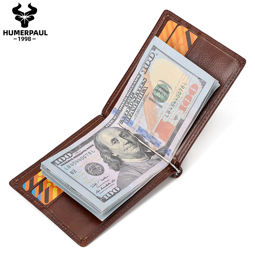 Genuine Leather Mens Slim Wall - đánh giá và giá Money Clip Slim