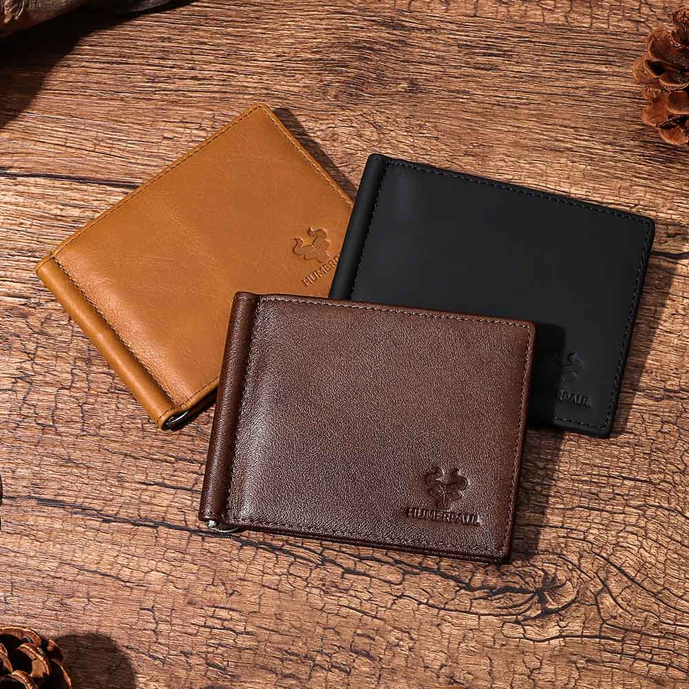 Genuine Leather Mens Slim Wall - đánh giá và giá Money Clip Slim