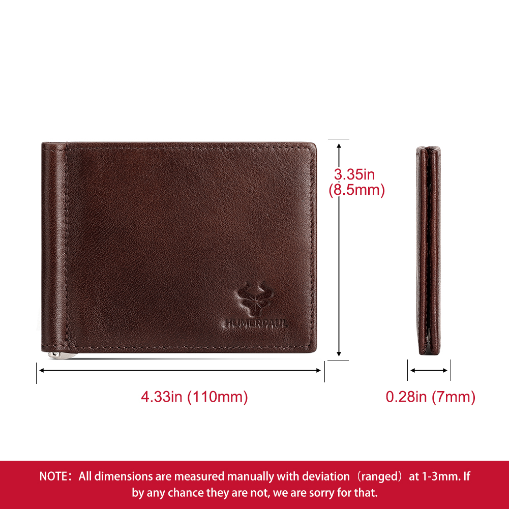 Genuine Leather Mens Slim Wall - đánh giá và giá Money Clip Slim