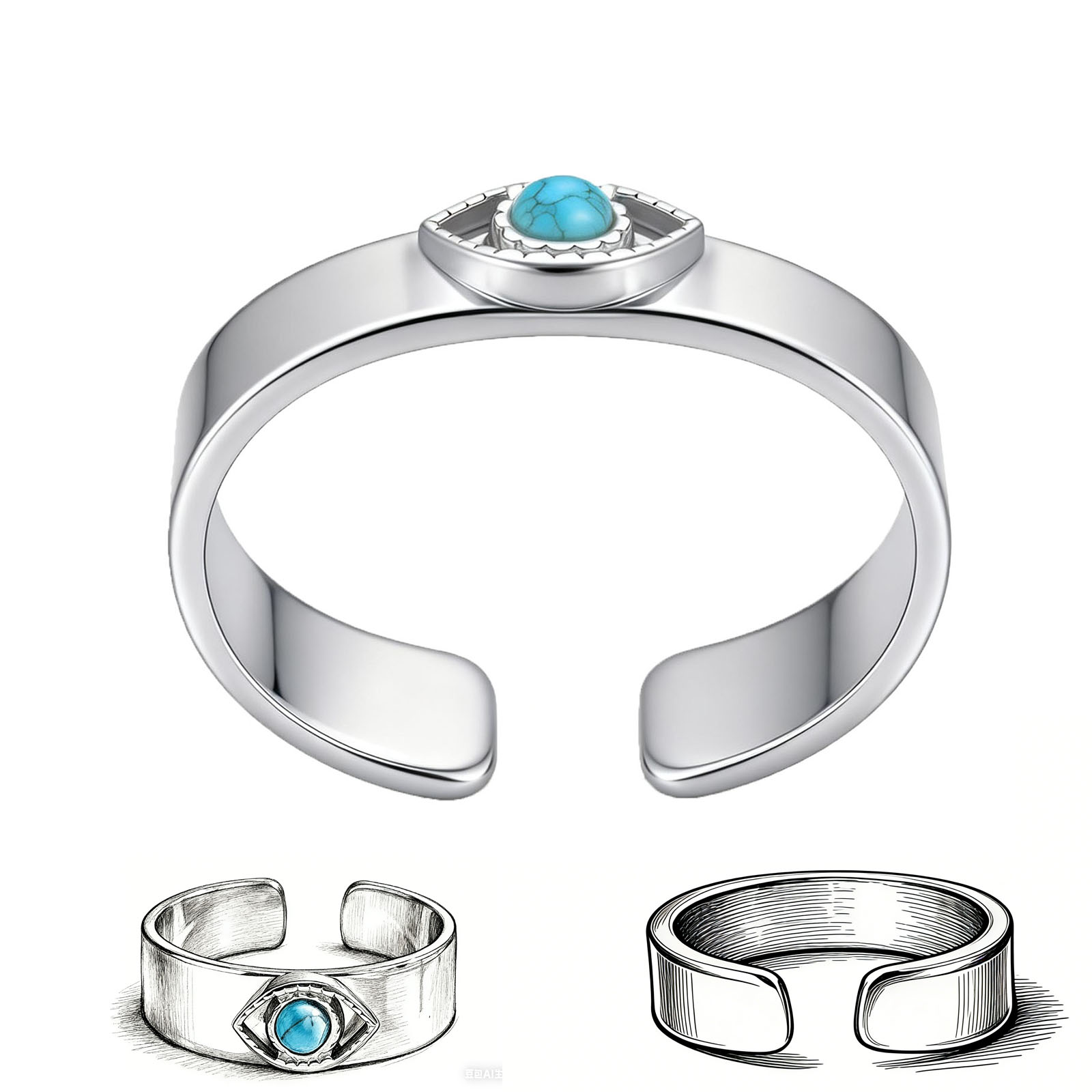Classic Evil Eye Rings For Men - đánh giá và giá Men Accessories Evil Eye