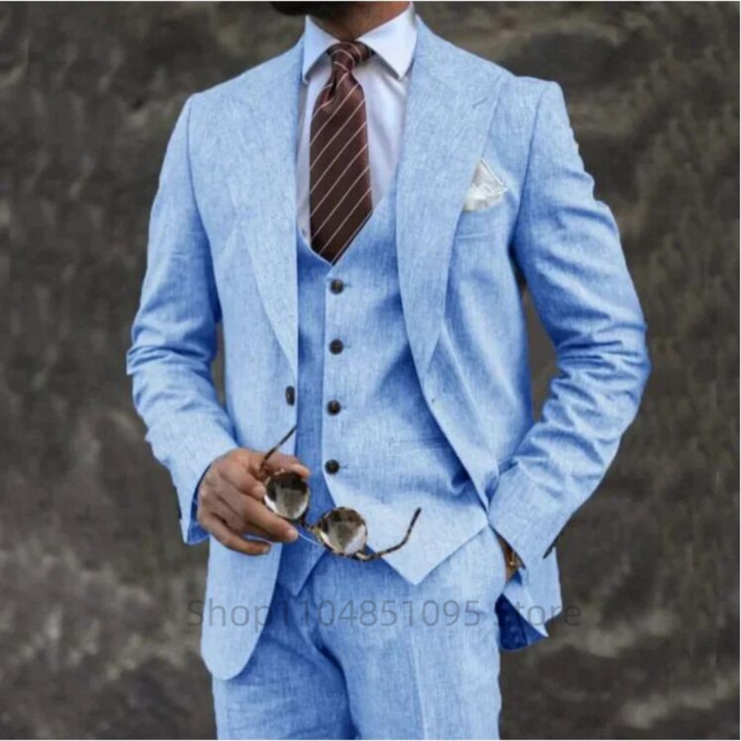 High Quality 3 Pieces Beige/Bl - đánh giá và giá Men Accessories Elegant
