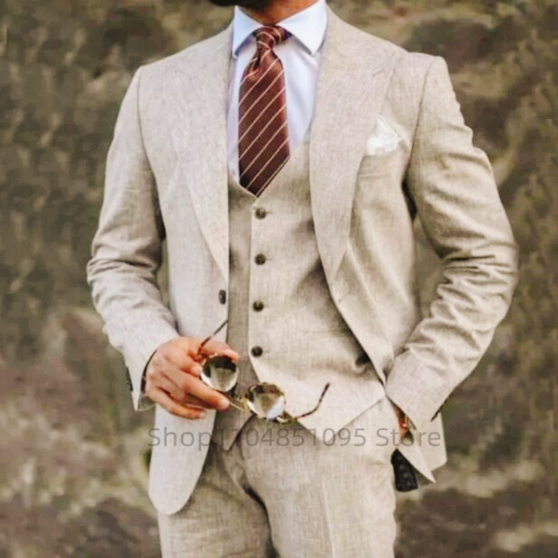 High Quality 3 Pieces Beige/Bl - đánh giá và giá Men Accessories Elegant