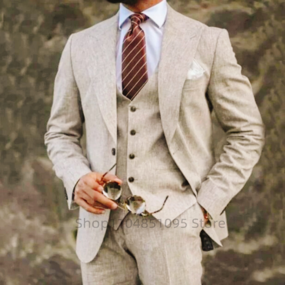 High Quality 3 Pieces Beige/Bl - đánh giá và giá Men Accessories Elegant