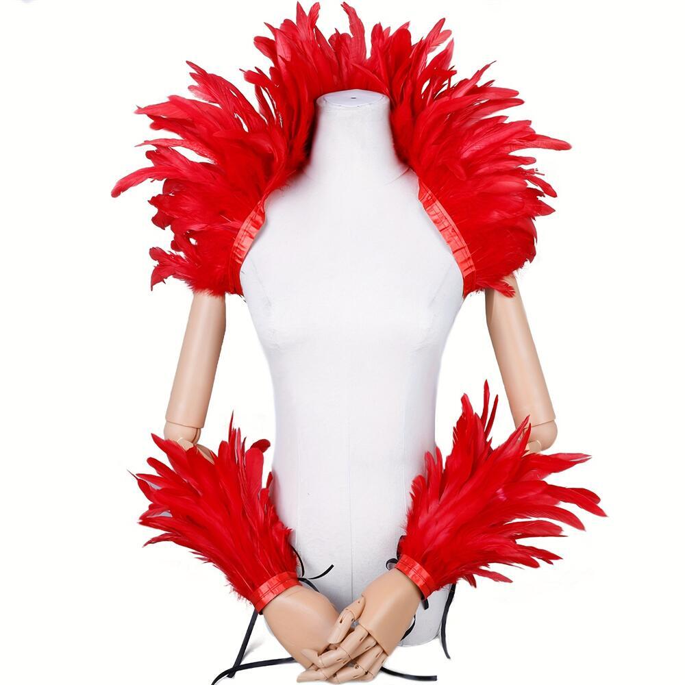 Elegant Red Feathers Women's S - đánh giá và giá Men Accessories Elegant