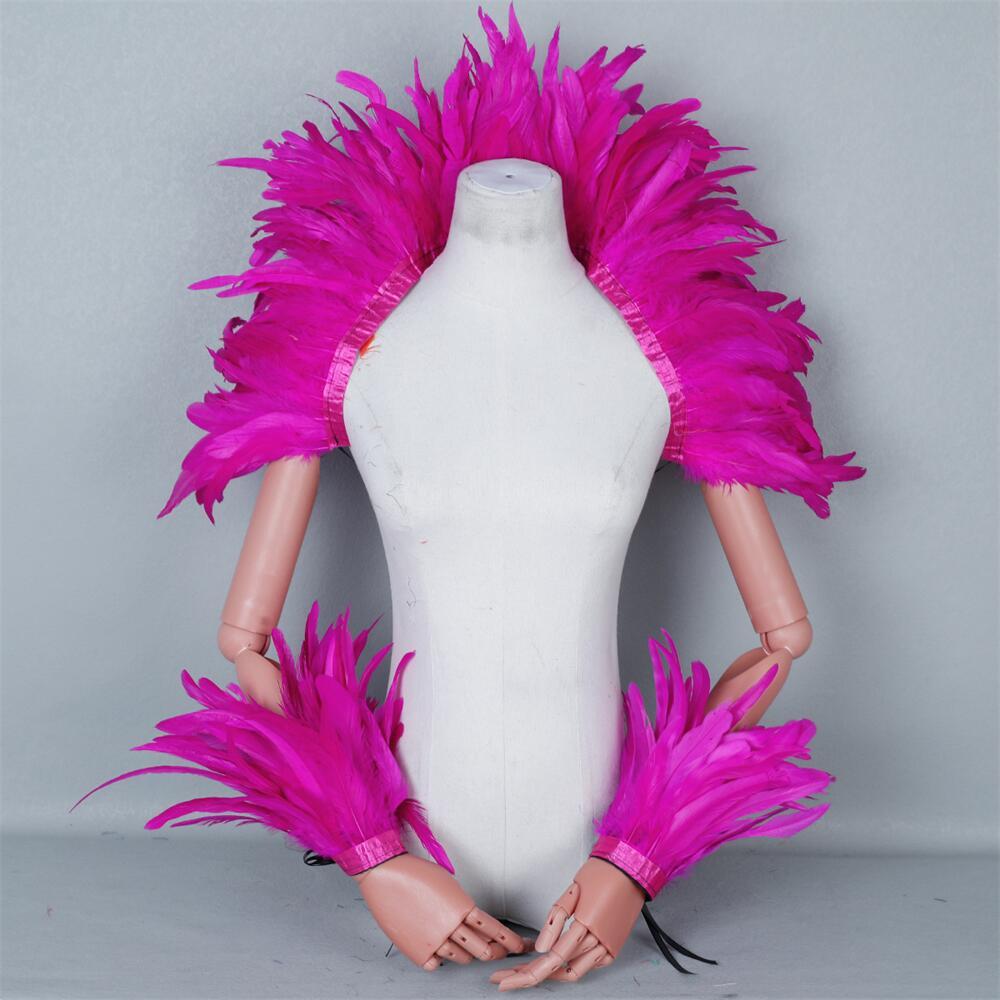 Elegant Red Feathers Women's S - đánh giá và giá Men Accessories Elegant