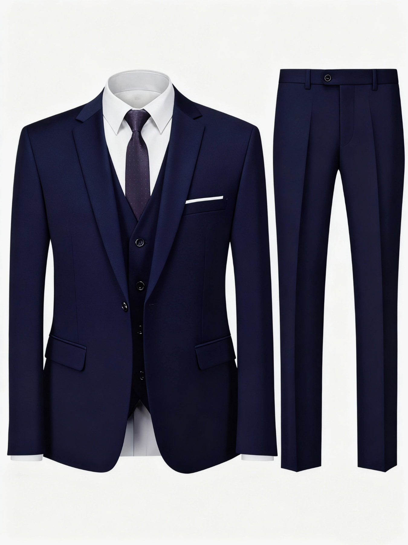 Men's Formal Office Suit 3-Pie - đánh giá và giá Men Accessories Elegant